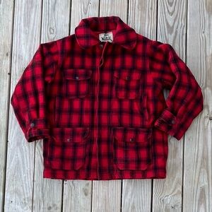 Vintage 60's Woolrich
Buffalo Plaid Mackinaw Wool Hunting
Jacket Coat Size 42